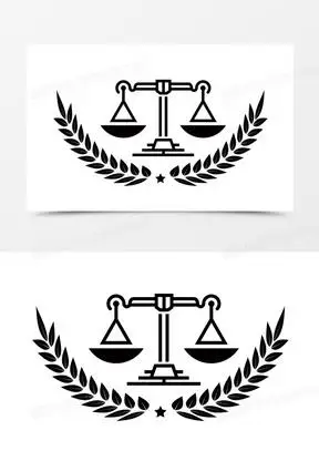 公正天平剪影创意元素
