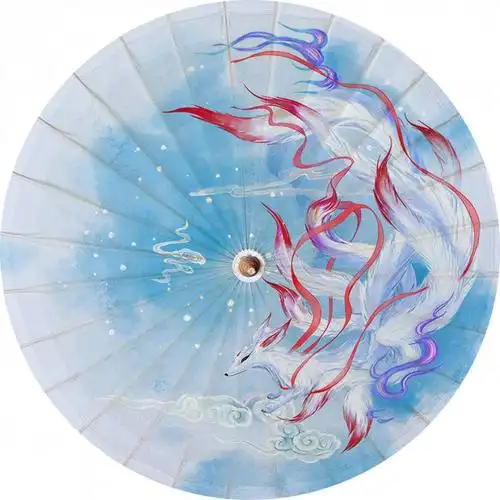 【品质保证】油纸伞古风 九尾狐仿古风油纸伞舞蹈装饰防雨防晒桐油伞