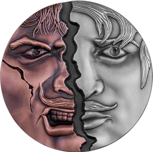 【海寧潮期货】喀麦隆2022年双面人性2盎司高浮雕镀铜仿古银币