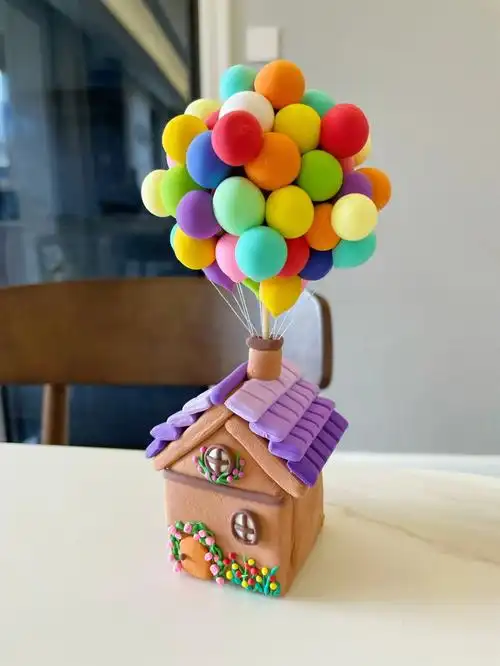 飞屋环游记 粘土气球小房子教程