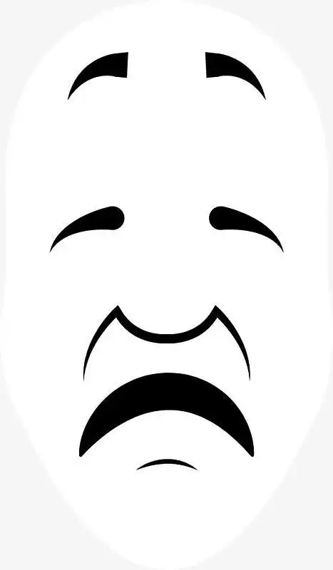 白色愚人节鬼脸面具png害羞女性小丑脸红表情png小丑的脸图标png鬼脸