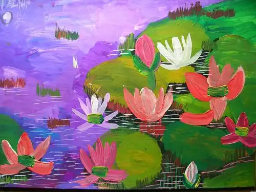 幼儿园水粉画装饰鱼