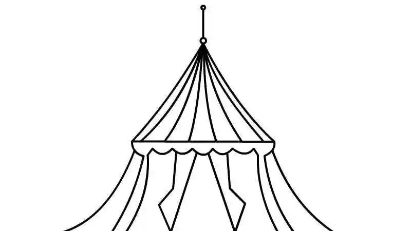 马戏团简笔画马戏团的画法