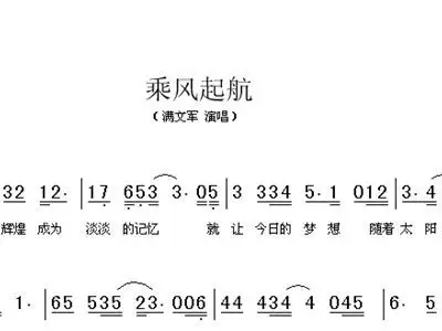 乘风破浪 歌谱 简谱