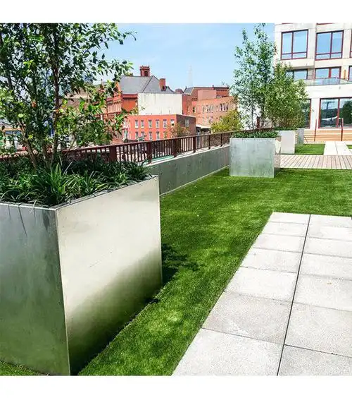 腾跃 不锈钢花盆组合长方形花槽户外种植箱花池金属商业街道路马槽花