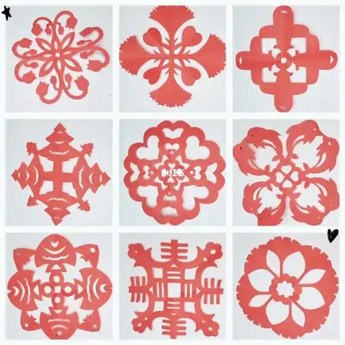 新年春节窗花剪纸9款4角剪