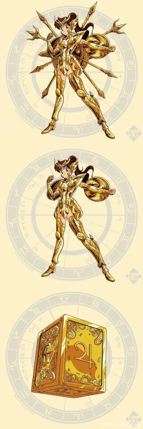 圣斗士星矢主题美少女战士人物插画