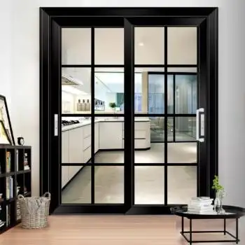 中空玻璃推拉门 钛镁铝合金阳台中空双层钢化玻璃门客厅卧室隔断地轨