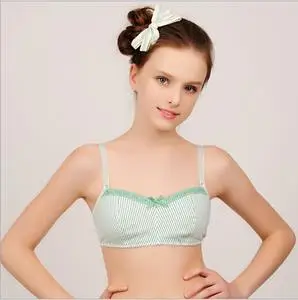 13-16岁可娃衣少女内衣无钢圈 纯棉胖女孩大码薄b杯学生文胸 包邮