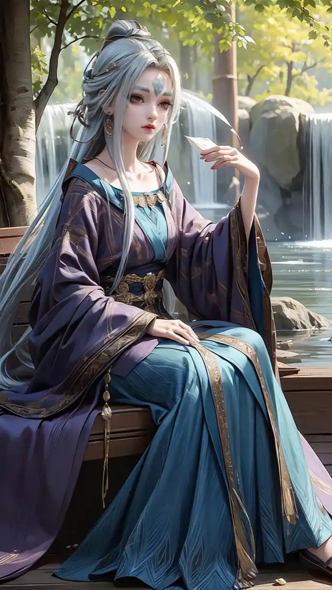 国漫壁纸|《眷思量》国漫女神奉眠ai手机壁纸:误入思量岛,与岛上的