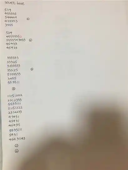 也直接抄成谱子了,一个数字左上或右上有数字,就是上一行的奇迹再现