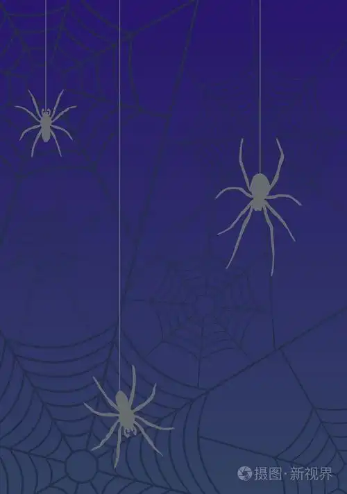 蓝色背景上的蜘蛛网