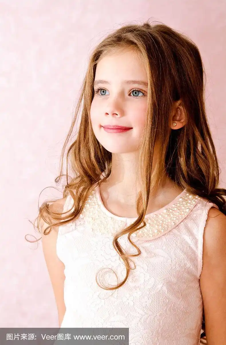 可爱的,儿童,注视镜头,女孩,背景分离
