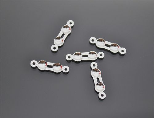 s925纯银配件 包头扣 项链 手链包扣 双环鲍鱼扣 项链手链连接扣