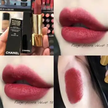 香奈儿chanel哑光黑管磨砂口红1161221301327475丝绒58号微瑕疵