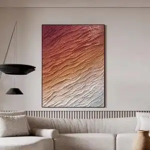 手绘立体肌理油画玄关走廊沙发大幅装饰画抽象流彩艺术高级感挂画