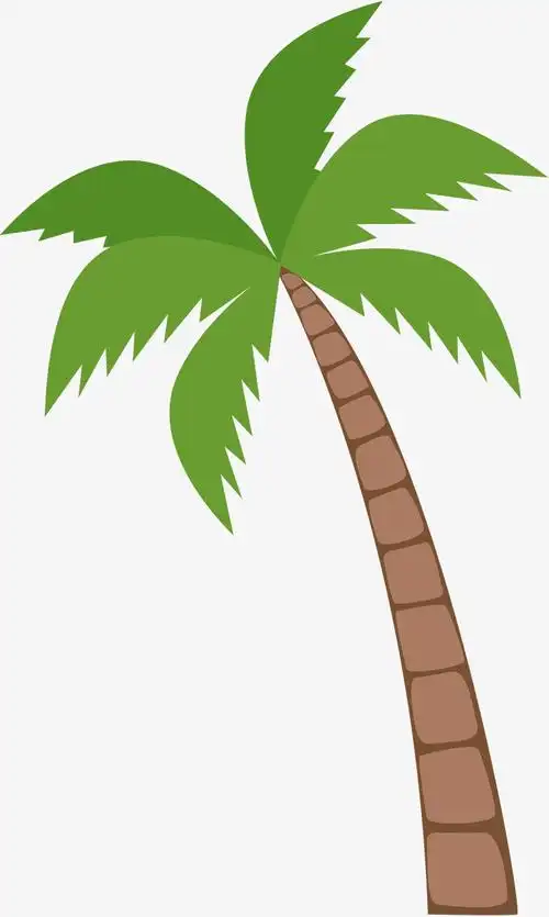 卡通椰树矢量图下载