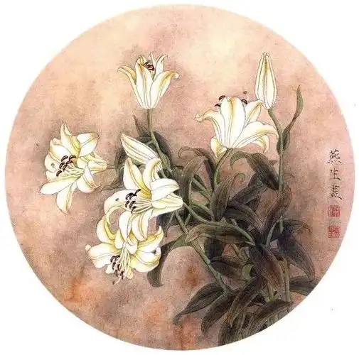 每日一学——工笔百合画法步骤与作品欣赏