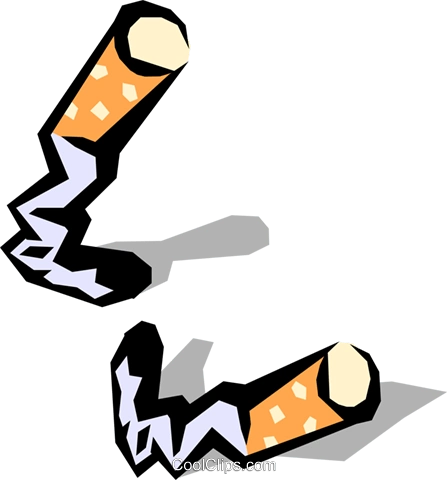 烟头 免版税矢量剪贴画插图