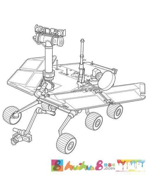 火星探测器怎么画简笔画