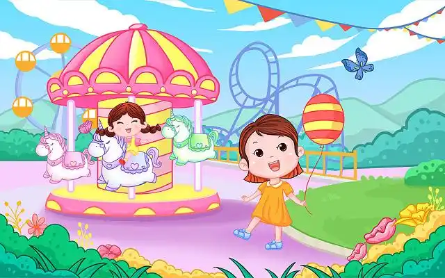 游乐场素材彩色卡通新年2021幼儿园元旦晚会欢度元旦边框png素材在