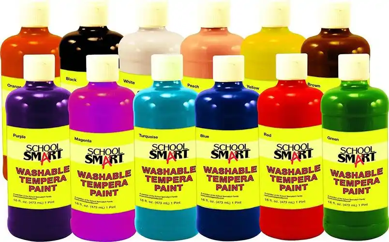 school smart 1439213 non-toxic washable tempera paint set, 1