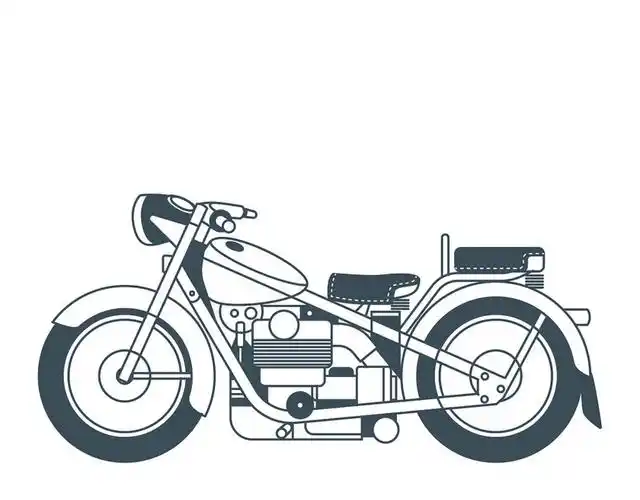 手绘简约摩托车比赛宣传活动矢量素材