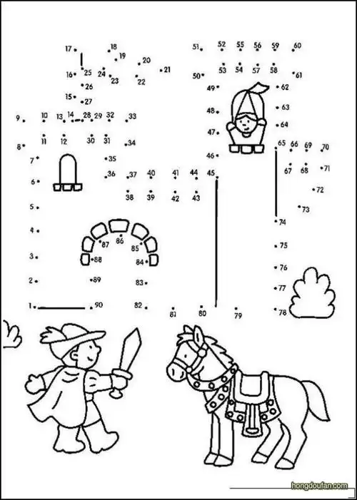 小狮子简笔画大全15张趣味数字连线游戏打印图片下载