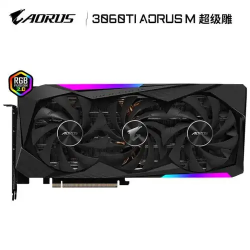 技嘉gigabyte aorus geforce rtx 3060 ti master 8g超级雕游戏显卡