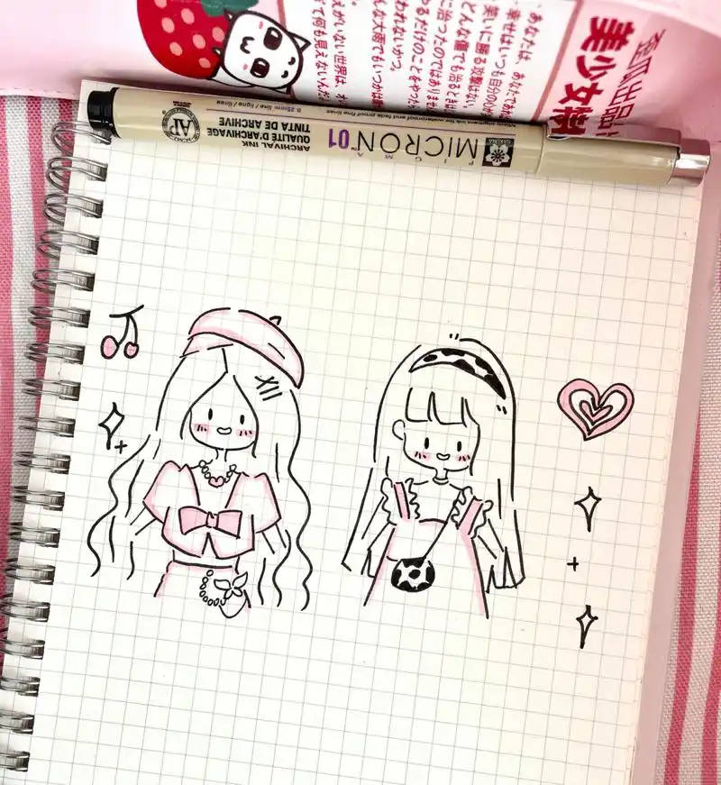 闺蜜简笔画92适合新手91 可爱闺蜜简笔画|手帐素材96 新手速进