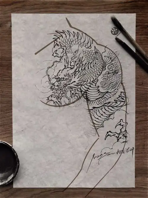 云中龙半甲手稿设计