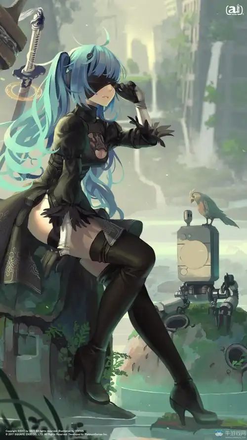 《尼尔:机械纪元》中文版壁纸 妹纸美臀若隐若现