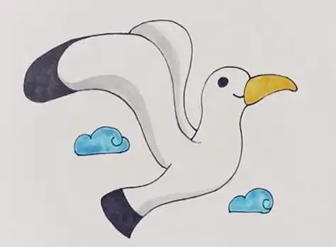 海鸥简笔画怎么画?海鸥简单画法,适合小朋友的绘画教程