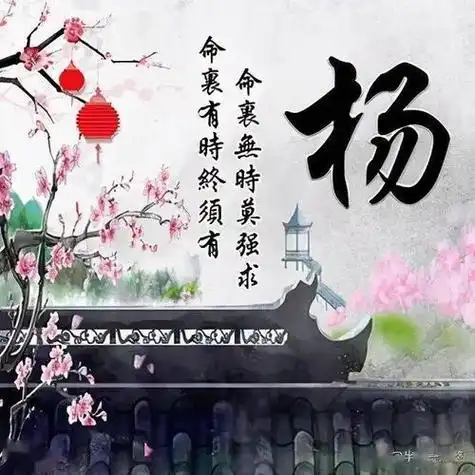 每日一姓百家姓姓氏头像之杨