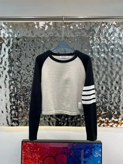 tb汤姆布朗thombrown拼色针织毛衣上衣