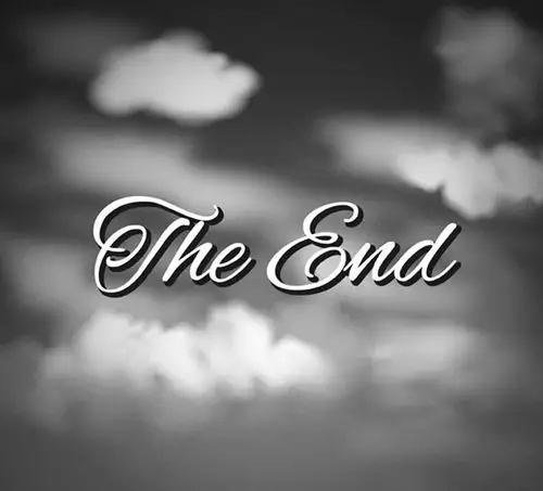 剧终艺术字背景