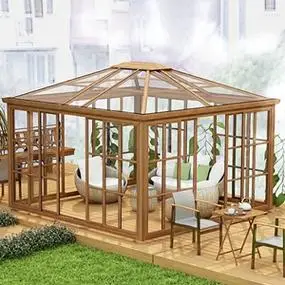 户外铝合金阳光房别墅庭院玻璃房透明遮阳棚室外阳台露台休闲亭子