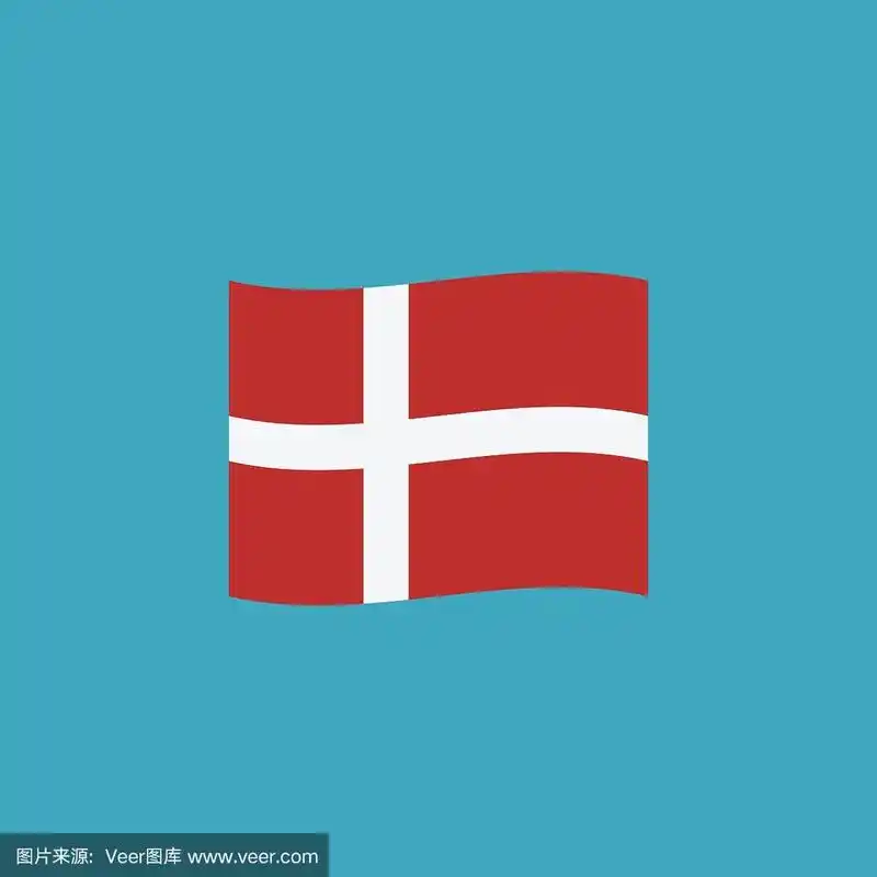 丹麦国旗图标在平面设计