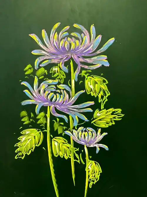 粉笔画(菊花)