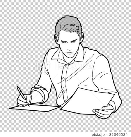 简笔画拿着工作报告的白领简笔画认真工作的男子简笔画其他人物简笔画