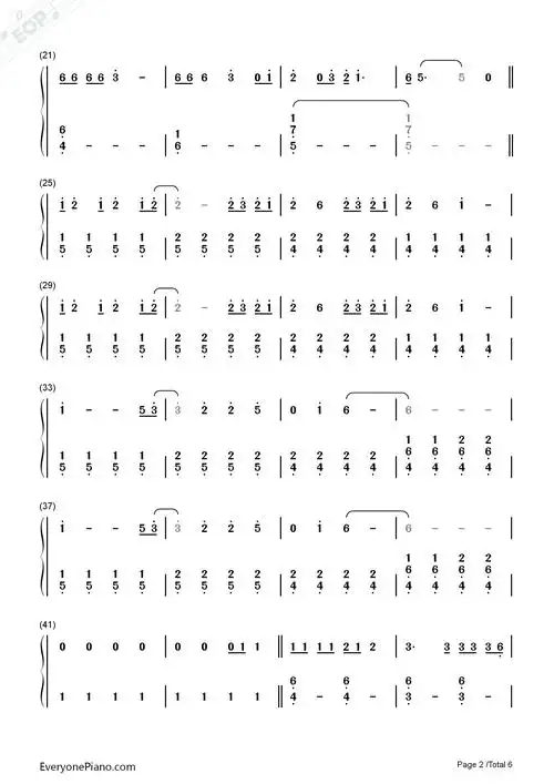 wildest dreams-taylor swift双手简谱预览2