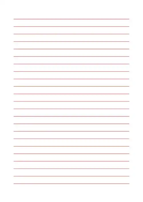 a4红色横线稿纸共2页