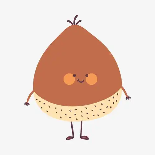 矢量卡通手绘趣味栗子免抠素材免费下载_觅元素51yuansu.com