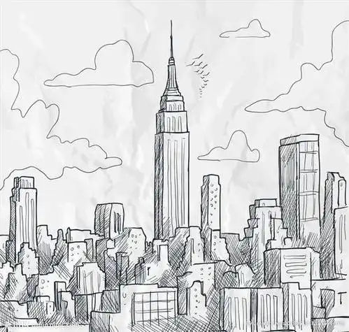 高楼的简笔画高楼的简笔画简单又漂亮