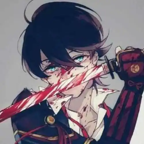 恐怖动漫头像男生带血