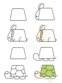 利用梯形的性质——上底和下底互相平行,就很容易画出一个梯形.