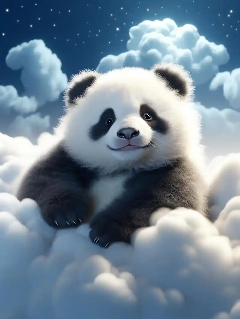 云端里的大熊猫头像壁纸背景图多张精选