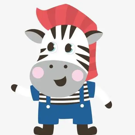 斑马卡通拟人简笔画