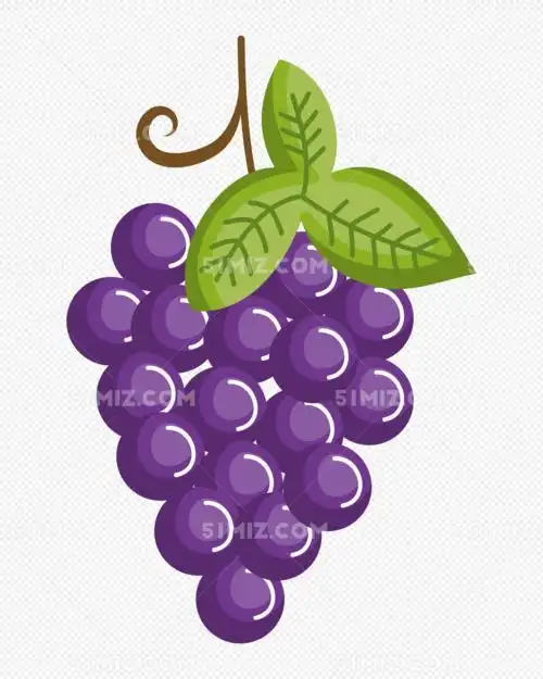 紫色的食物的简笔画