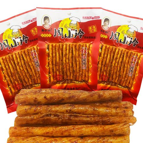 周小玲红烧排骨味辣条素牛筋辣棒面筋制品网红零食怀旧小吃8090后